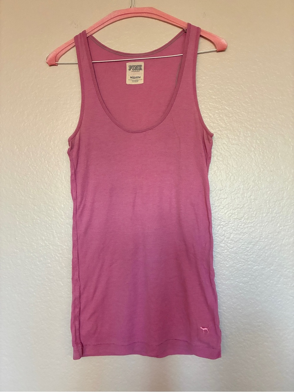 VTG Y2K PINK Victoria's Secret Women's Scoop Neck Tank Top in Mauve Pink